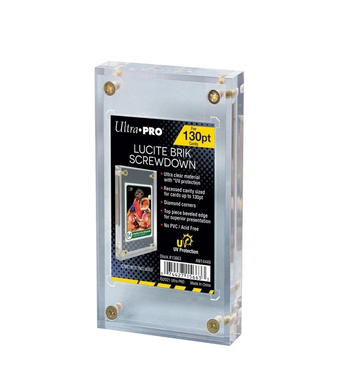 Expositor de Cartas de Metacrilato: Lucite Card Display 130PT (Lucite Brick) - Ultra Pro