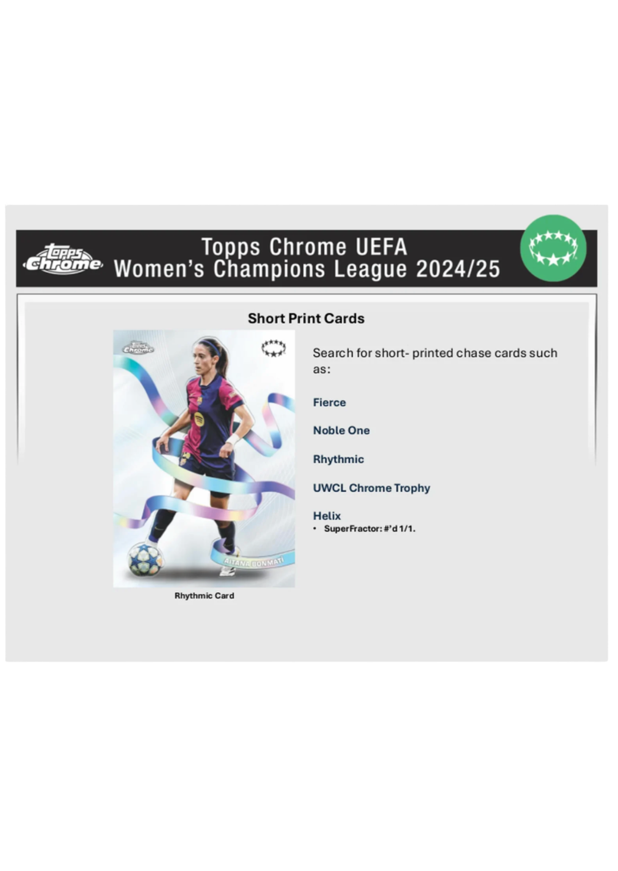 2024-25 Topps Chrome UWCL – Hobby Box