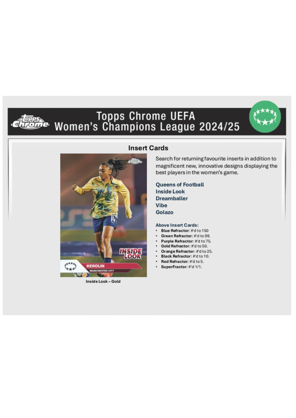 2024-25 Topps Chrome UWCL – Hobby Box