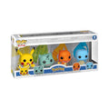 Funko Pop!  Pokémon - Pack de 4 Iniciales (Pikachu, Squirtle, Charmander y Bulbasaur)