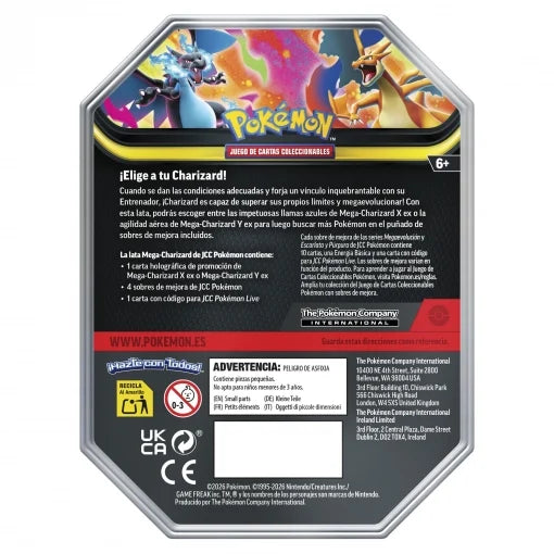 Lata Mega-Charizard de Pokémon (ESPAÑOL)