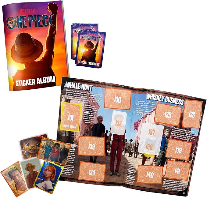 One Piece Cards Álbum Oficial con 10 Stickers incluidos