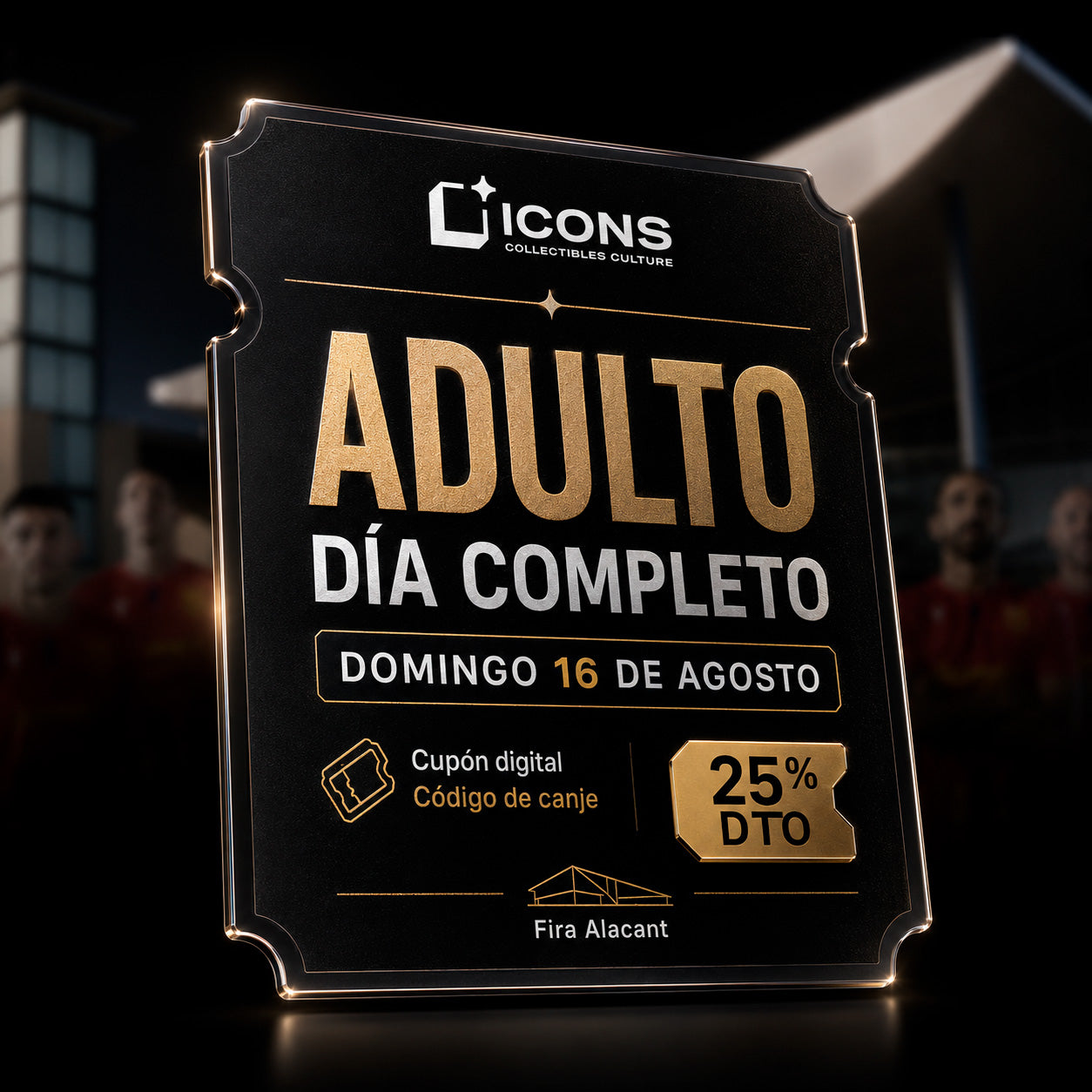 ICONS Alicante 2026 · Código de Canje con 25% de Descuento