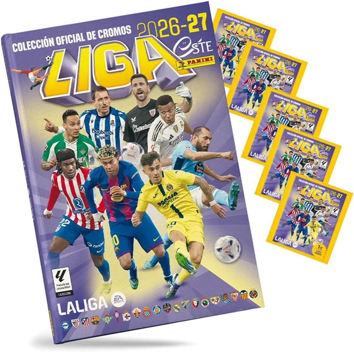Álbum Panini LaLiga 2026-2027 + 5 Sobres (40 Cromos) | Tierkards
