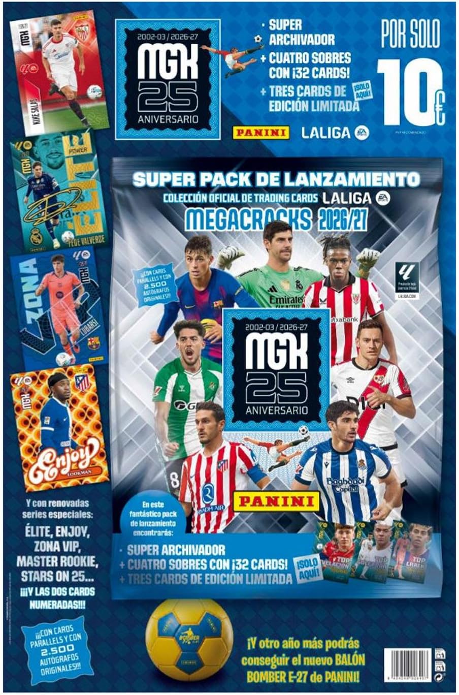 Pack Lanzamiento Álbum Megacracks 2026 2027 LaLiga | Tierkards
