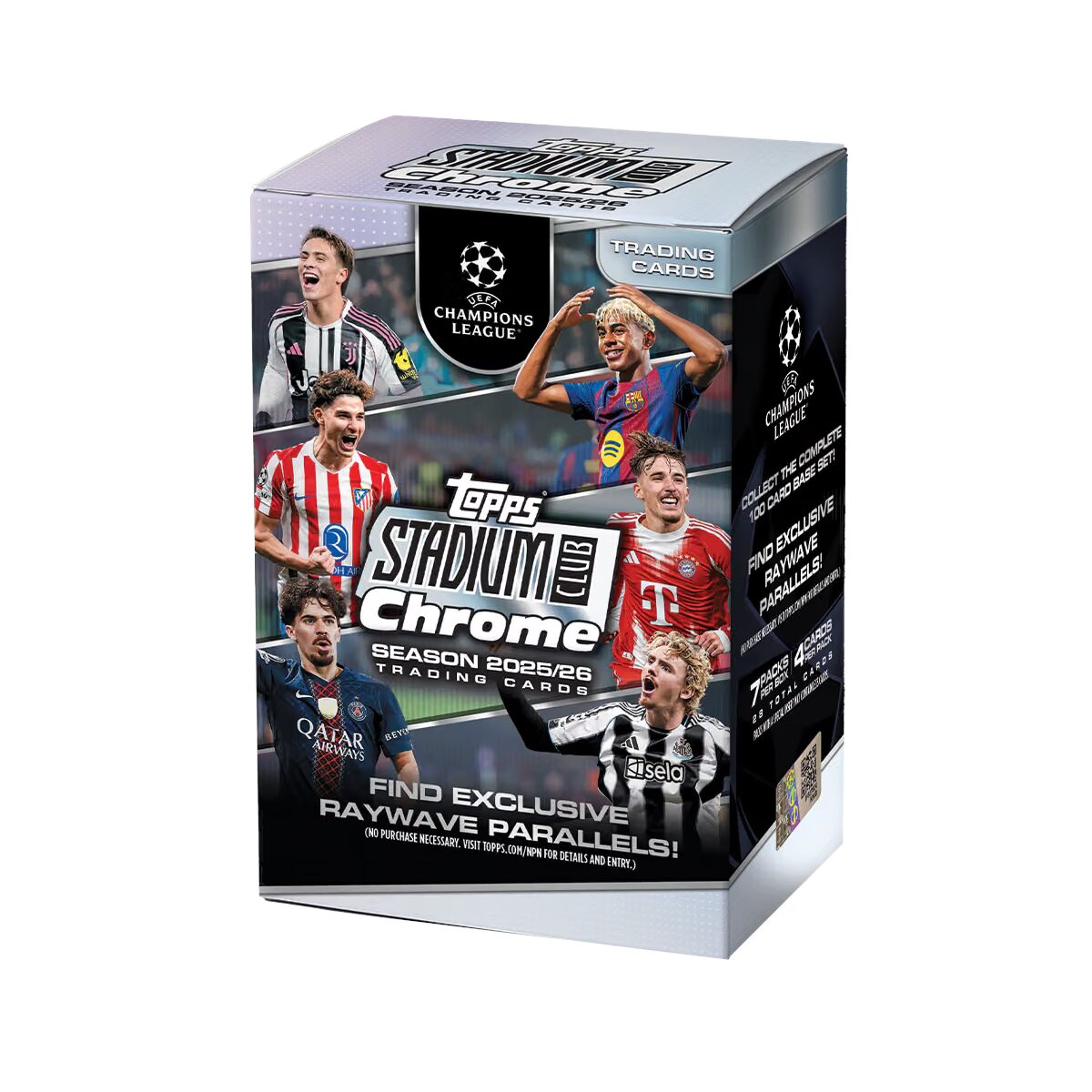 Topps Stadium Club Chrome UCL 25-26 Value Box | Tier Kards (Pre Order 4/11/2026)