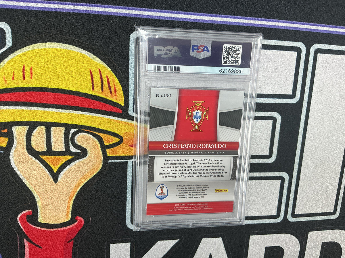 2018 Panini Prizm W/C Cristiano Ronaldo PSA 10