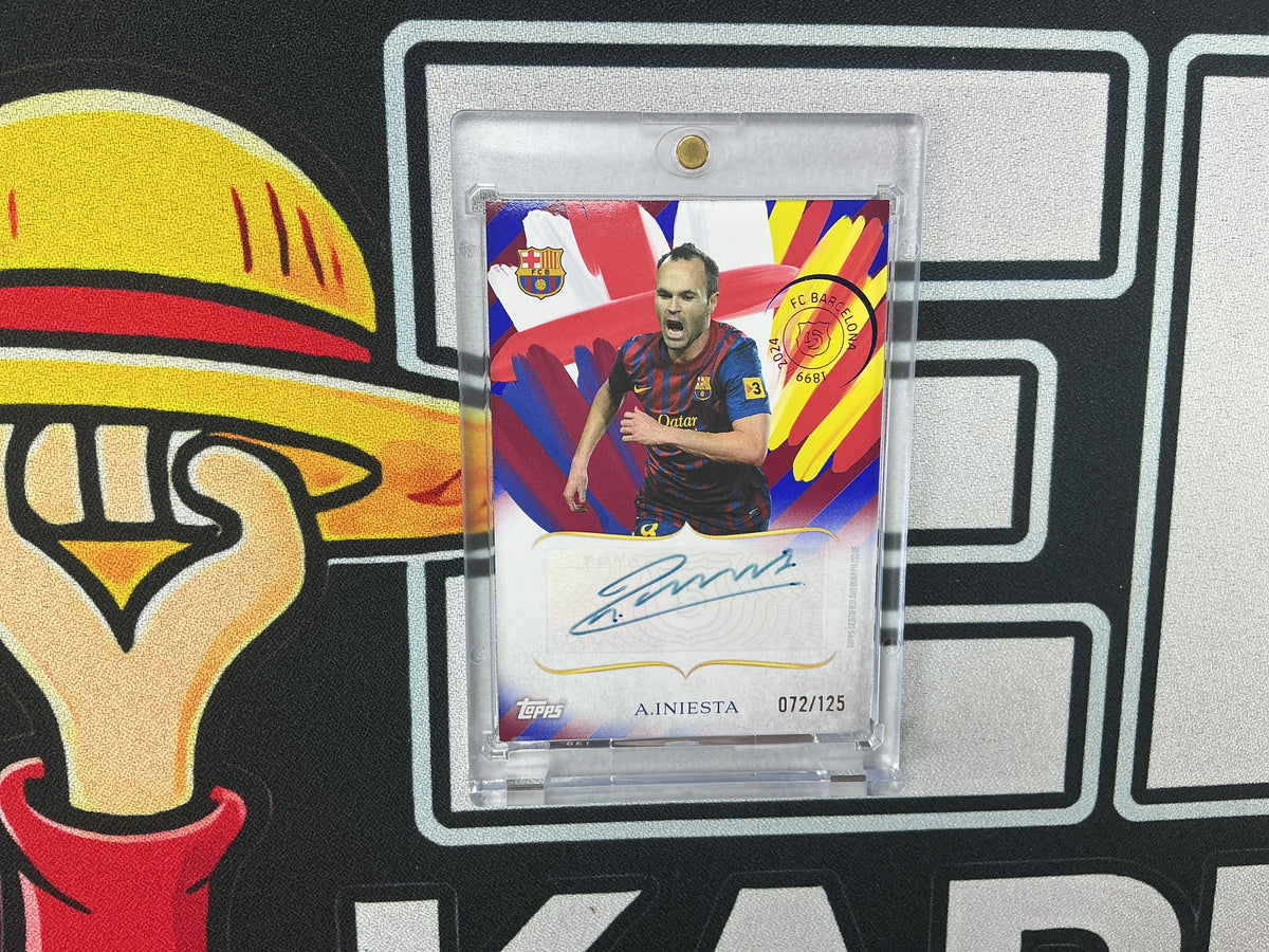 A.Iniesta 72/125 Autograph Topps 125 Years Anniversary FC Barcelona