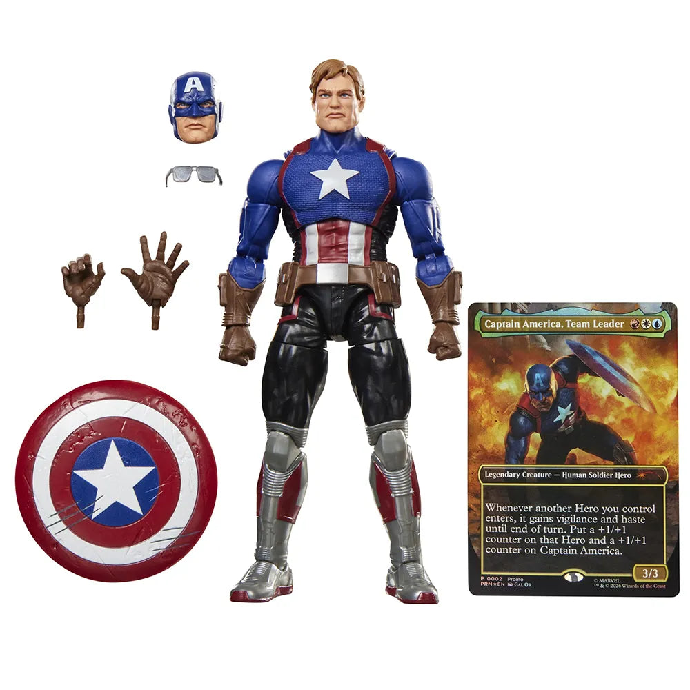Figura Capitán América Marvel Legends x MTG 2 - Hasbro | Tier Kards