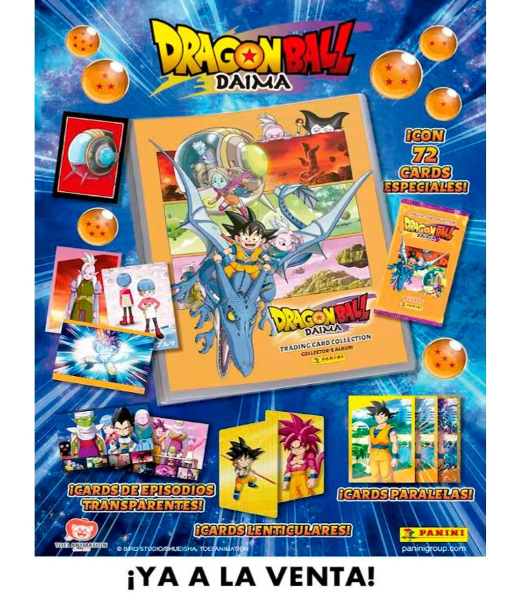 Álbum + 4 Sobres + 2E.C Dragon Ball DAIMA - Panini Cromos
