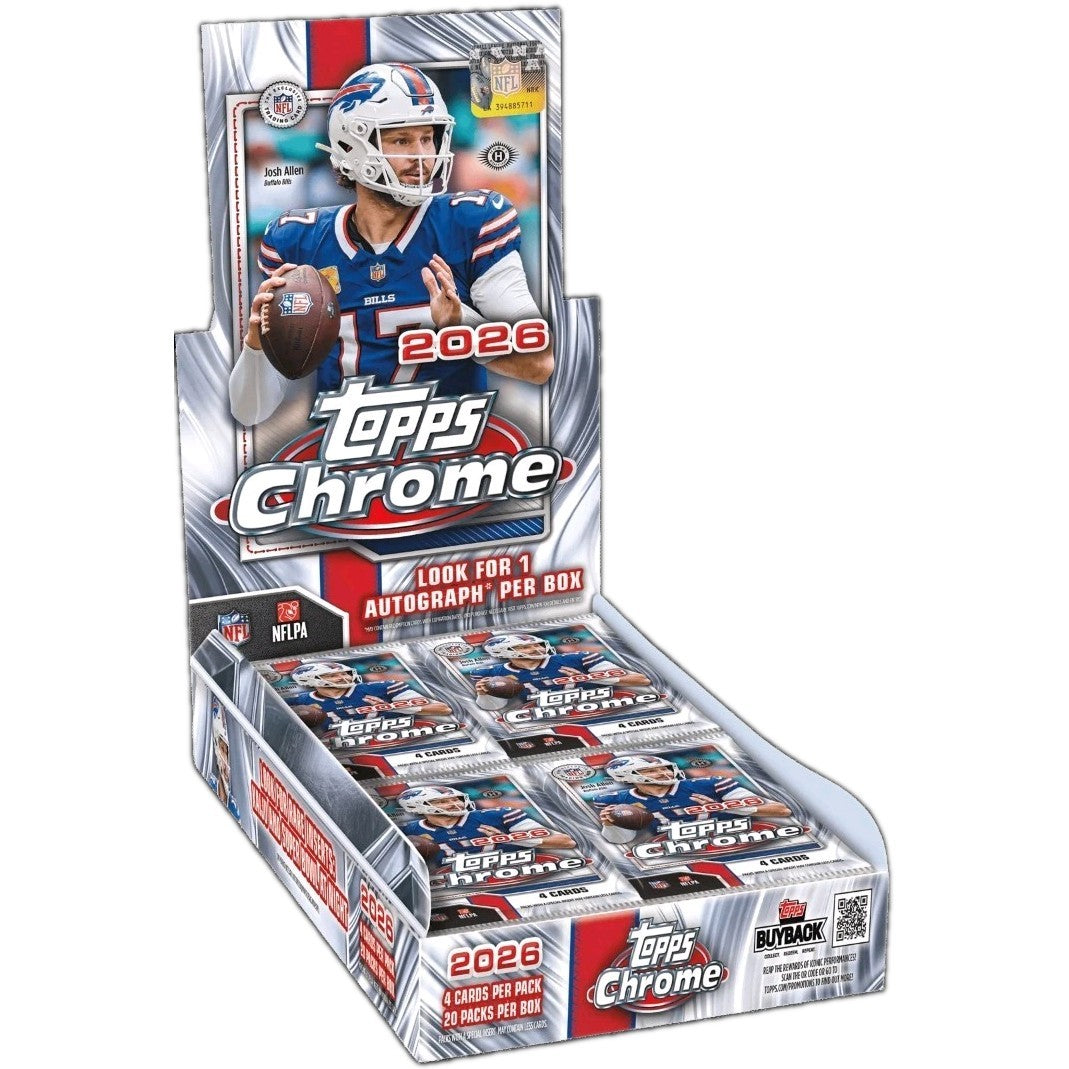 2026 Topps Chrome Football Hobby Box (Pre Order)| Tier Kards
