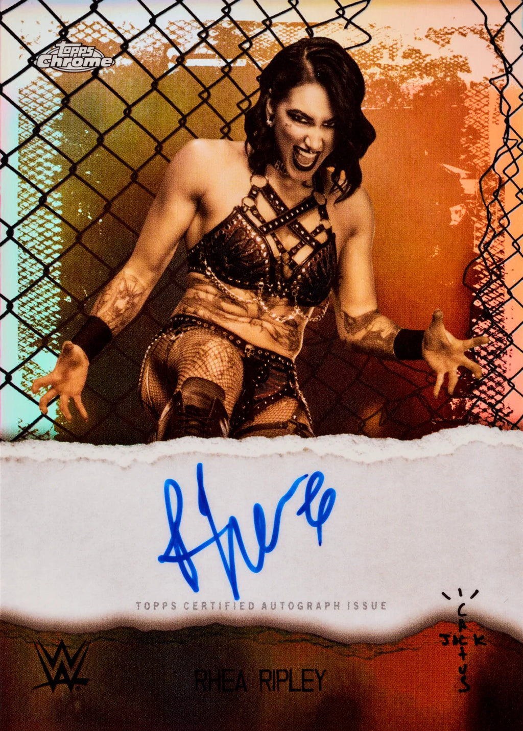 2025 Topps Chrome WWE x Cactus Jack Hobby Box | Tier Kards