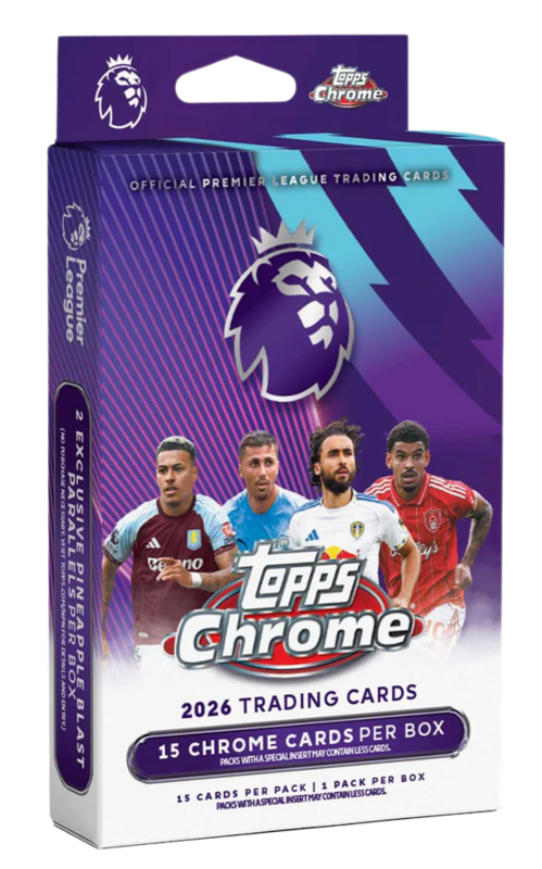 Comprar 2025-26 Topps Chrome Premier League Hanger Box | Tierkards