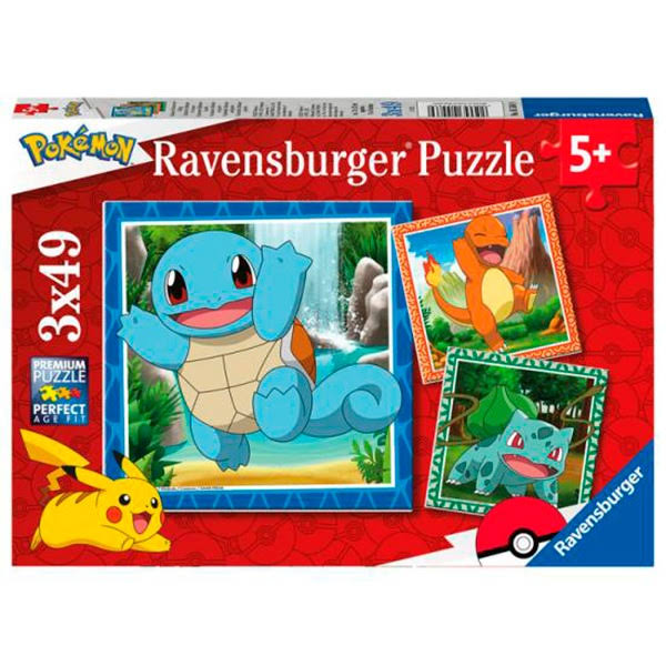 Ravensburger Puzzle 3x49 Piezas Pokémon | Tier Kards