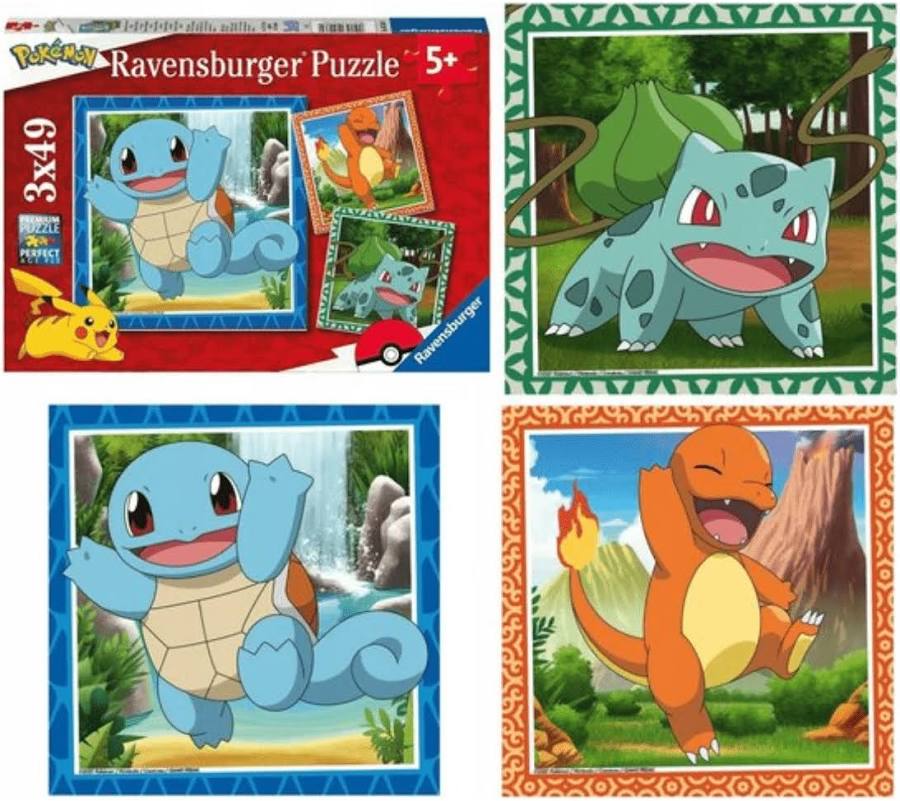 Ravensburger Puzzle 3x49 Piezas Pokémon | Tier Kards