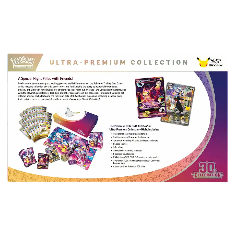 Pokémon TCG: Caja Ultra Premium 30.º Aniversario Umbreon (Español) | Tier Kards| Pre Order |