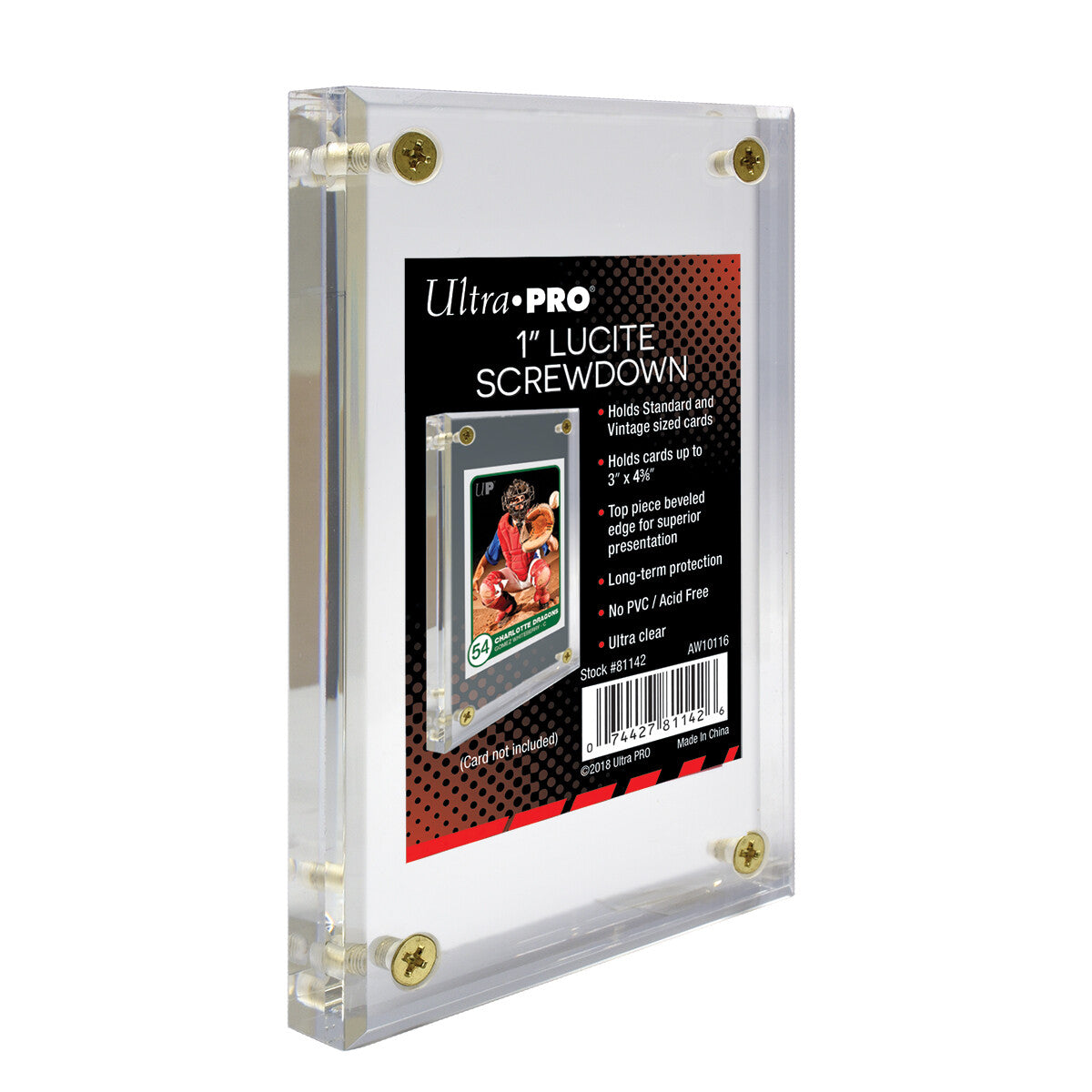 Expositor de Cartas de Metacrilato: Lucite Card Display 1PT (Lucite Brick) - Ultra Pro